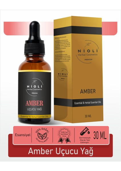 Amber Esansiyel Uçucu Yağ Buhurdanlık Yağı Aromaterapi Yağı 30 ml