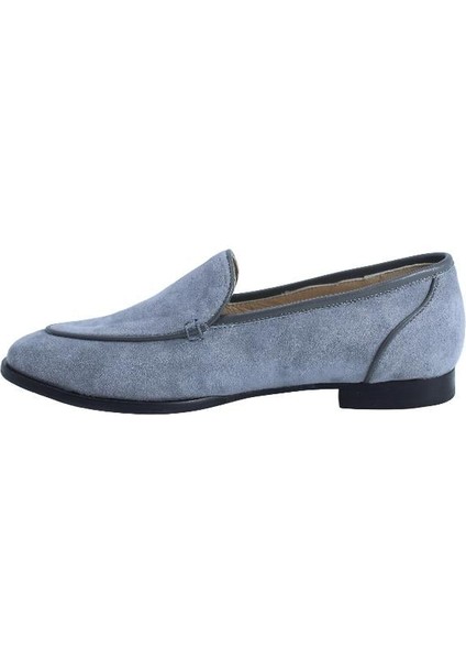 Deri Grı Loafer Düz 04 2016 63