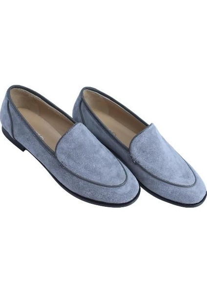 Deri Grı Loafer Düz 04 2016 63