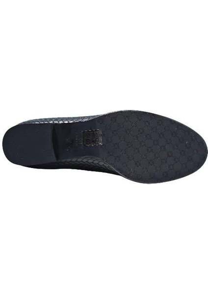 Deri Sıyah Loafer Düz 69 10