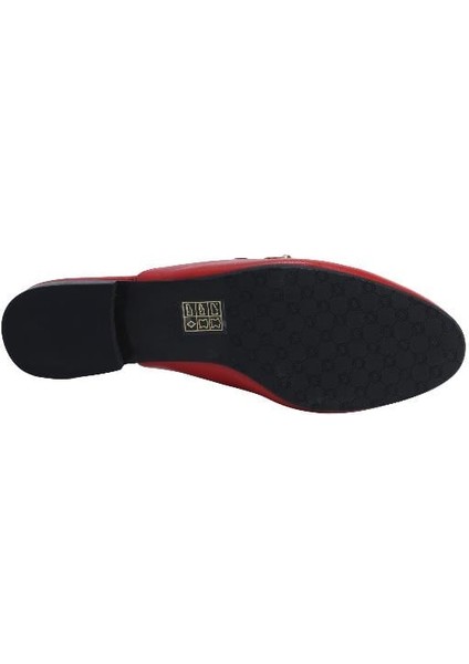 Deri Kırmızı Babet Terlik 69 11 fırsatları