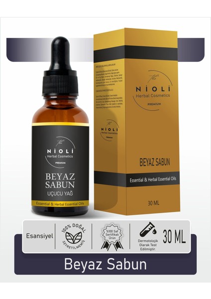 Beyaz Sabun Esansiyel Uçucu Yağ Buhurdanlık Yağı Aromaterapi Yağı 30 ml