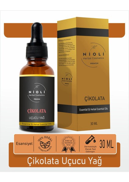 Çikolata Esansiyel Uçucu Yağ Buhurdanlık Yağı Aromaterapi Yağı 30 ml