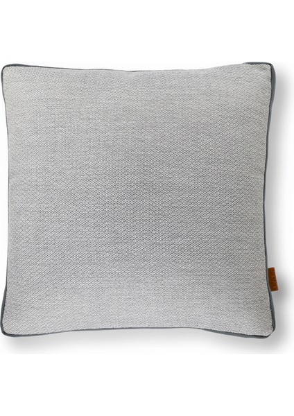 Lara Modern Keten & Nubuk Kombin 45*45 Façalı Kırlent Gri