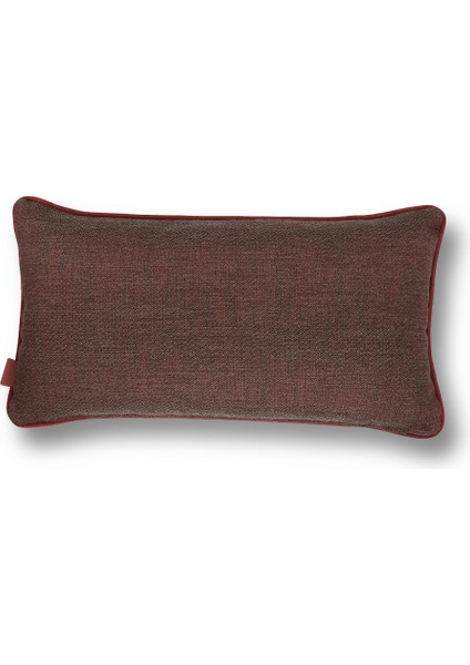 Lara Modern Keten & Nubuk Kombin 35*65 Biyeli Kırlent Kırmızı & Koyu Gri fırsatları