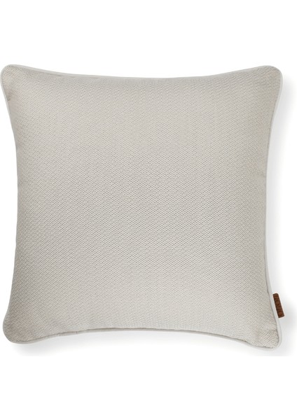 Lara Modern Dokulu Keten 50*50 Biyeli Kırlent Bej