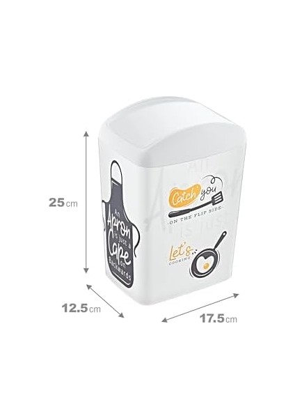 Soft Resimli Çöp Kutusu Döner Kapak 5 Lt Catch You
