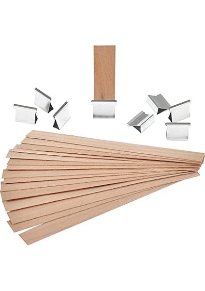 Ahşap Mum Fitili 15'li Set ve 15 Adet Fitil Sehbası fiyatları