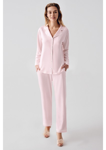 1035-PERİN Penye 2'li Gecelik Pijama Takımı