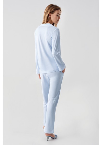 1035-PERİN Penye 2'li Gecelik Pijama Takımı