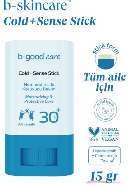 Soğuk ve Hassasiyet Karşıtı SPF 30+ Yüz & Vücut için Cold + Sense Stick 15 gr