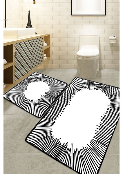 Somber Siyah 60x100 Cm Banyo Paspası Djt