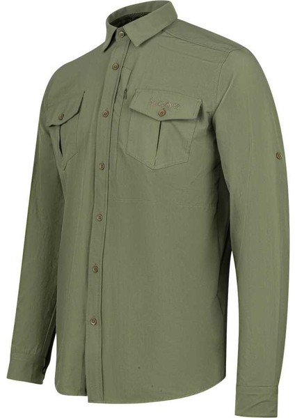 Gablin - Erkek Likralı Haki - Hızlı Kuruyan Outdoor Gömlek - 2ASGBL0303 fiyatları