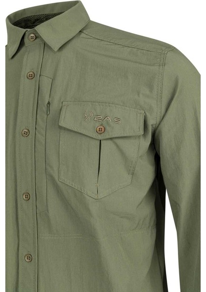 Gablin - Erkek Likralı Haki - Hızlı Kuruyan Outdoor Gömlek - 2ASGBL0303 modelleri