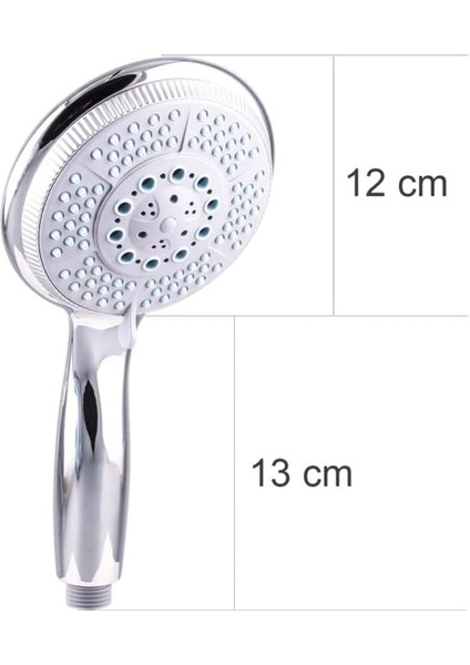 Huge 5 Fonksiyonlu Büyük Başlı El Duşu Duş Başlığı - Farklı Püskürtme Modları - Yüksek Kaliteli Abs Krom Kaplı G1/2 Uyumlu fiyatları