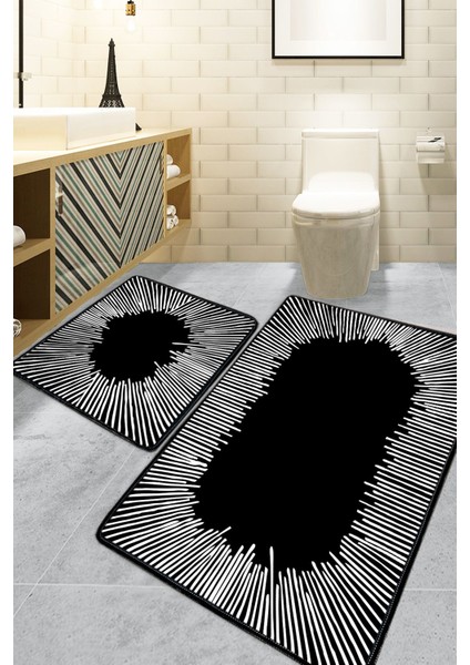 Somber Siyah 60x100 Cm Banyo Paspası Djt