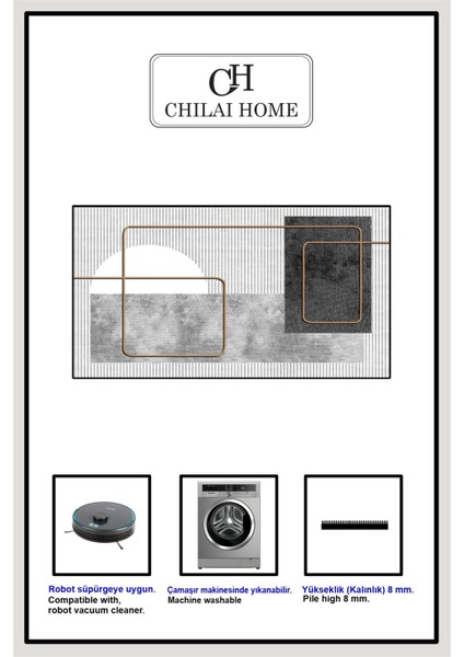 Grasva Gri 60x100 Cm Banyo Paspası Djt