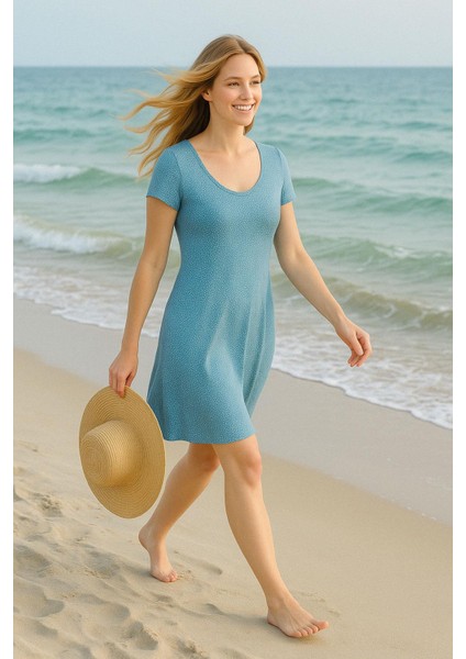 2 Adet Dökümlü Rahat Kalıp Günlük Penye Kumaş Elbise fiyatları