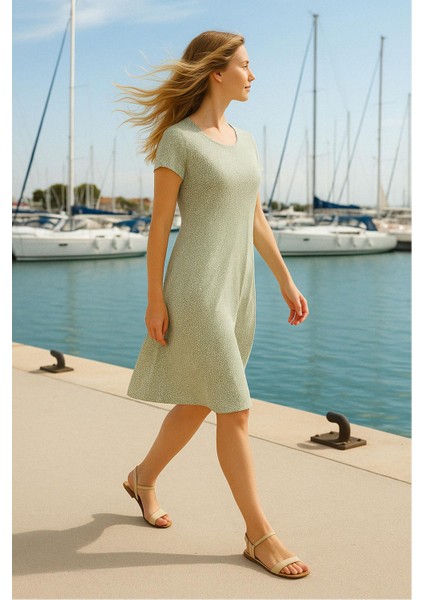 2 Adet Dökümlü Rahat Kalıp Günlük Penye Kumaş Elbise modelleri