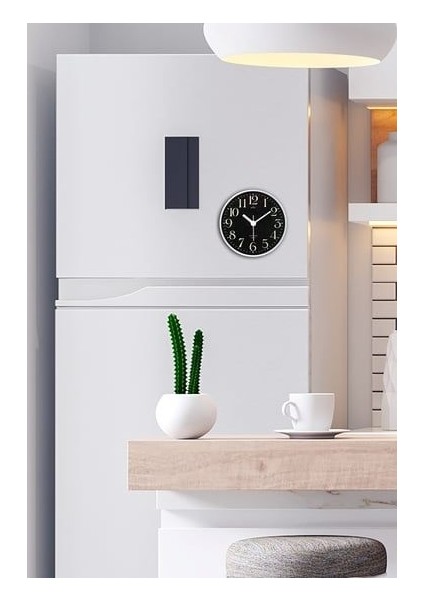 Kiely Mıknatıslı Siyah Buzdolabı Saati 11 cm Bds-Y