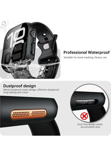 Apple Watch 7 8 9 10 45MM Deniz Havuz Için Su Geçirmez Ekran Koruyuculu Kasa Koruyucu fiyatları