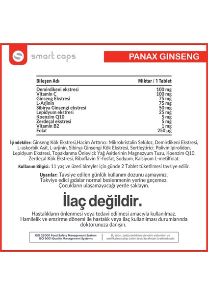 Panax Ginseng Korean 60 Tablet