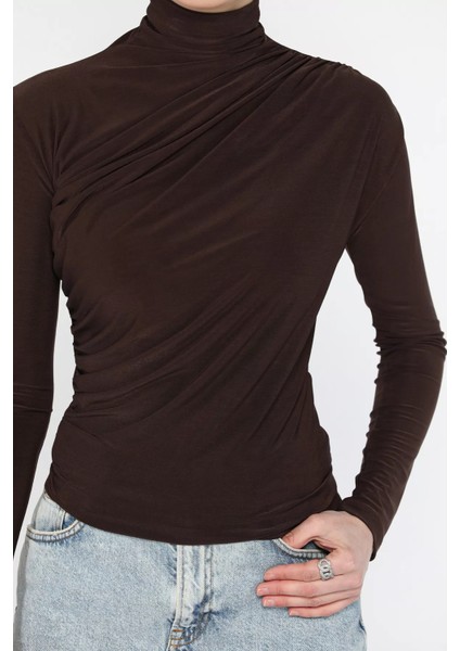 Omuz ve Bel Drapeli Uzun Kol Bluz P-00012516 fırsatları