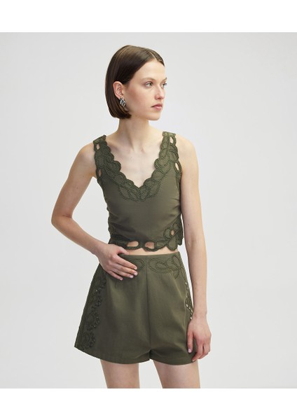 Nakışlı Cutout Bluz IS1250006107022