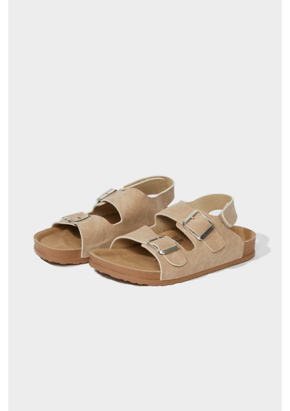 Kız Çocuk Cırt Cırtlı Düz Taban Sandalet C2804A825SM