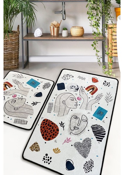 Skulp 2'li Set Banyo Halısı Djtbanyo