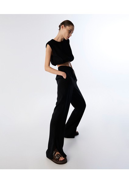 Elastik Bel Wıde Leg Fit Pantolon TS1250003173001 fiyatları