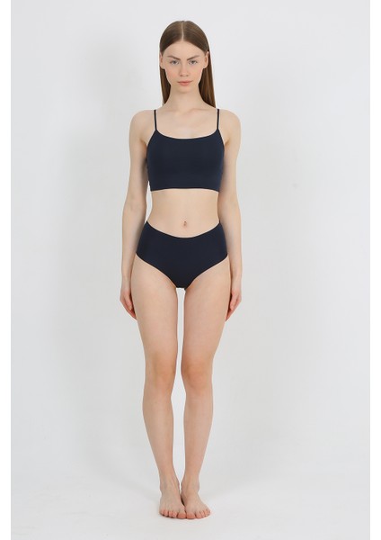 Yüksek Bel Basic Lazer Kesim Bikini Külot 3'lü Paket