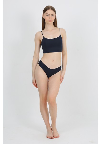 Yüksek Bel Basic Lazer Kesim Bikini Külot 3'lü Paket