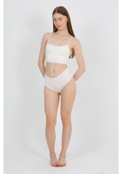 Yüksek Bel Basic Lazer Kesim Bikini Külot 3'lü Paket