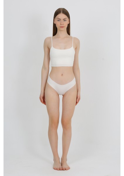 Yüksek Bel Basic Lazer Kesim Bikini Külot 3'lü Paket