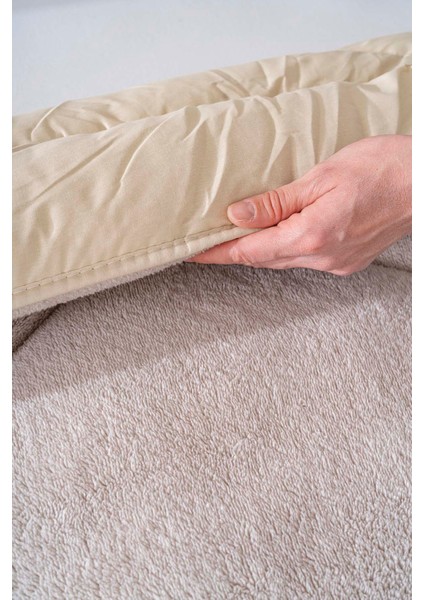 Bej Loura Tek Kişilik Çift Taraflı Lüx Wellsoft Yorgan 155x215 cm fırsatları