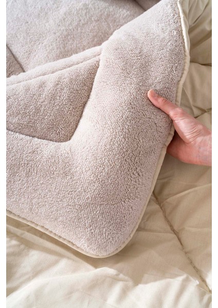 Bej Loura Tek Kişilik Çift Taraflı Lüx Wellsoft Yorgan 155x215 cm indirimleri