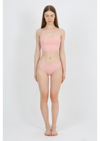 Yüksek Bel Basic Lazer Kesim Bikini Külot 3'lü Paket