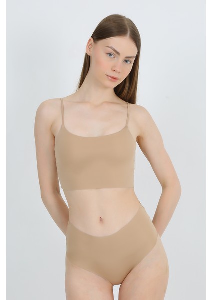 Yüksek Bel Basic Lazer Kesim Bikini Külot 3'lü Paket