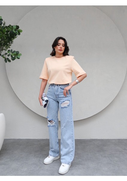 Yırtık Detaylı Straight Orj Jean modelleri