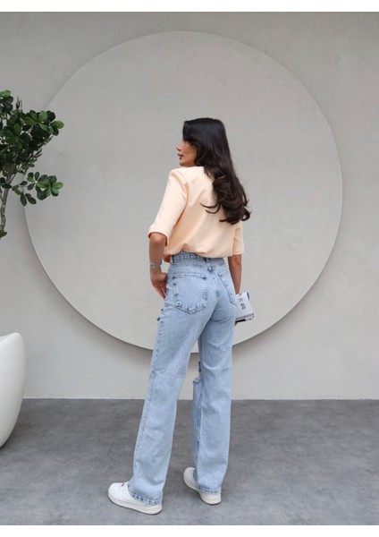 Yırtık Detaylı Straight Orj Jean fırsatları