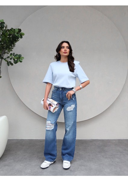 Yırtık Detaylı Straight Orj Jean modelleri
