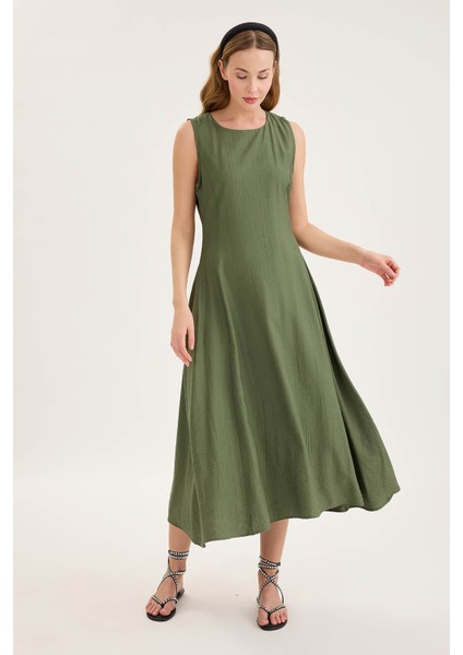 Sıfır Kol Kloş Midi Elbise fiyatları