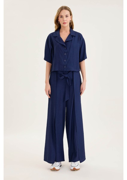 Krinkıl Kumaş Kısa Kol Crop Gömlek fiyatları