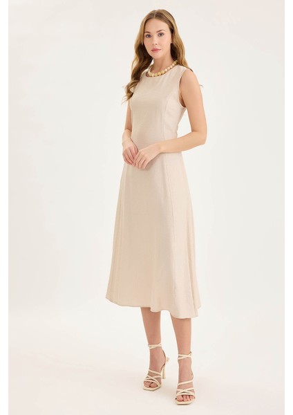 Sıfır Kol Kloş Midi Elbise fiyatları