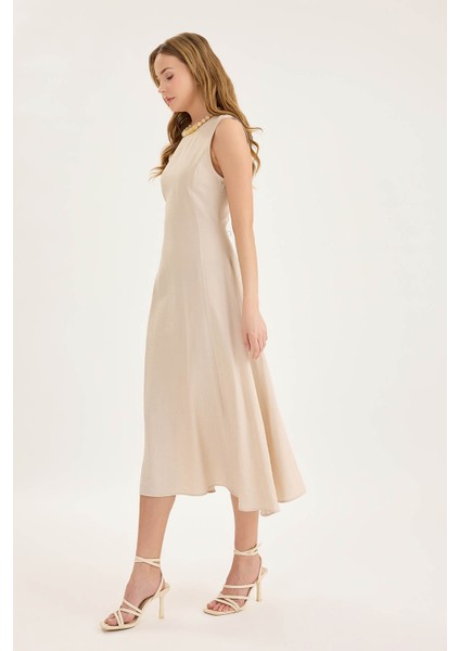 Sıfır Kol Kloş Midi Elbise fırsatları