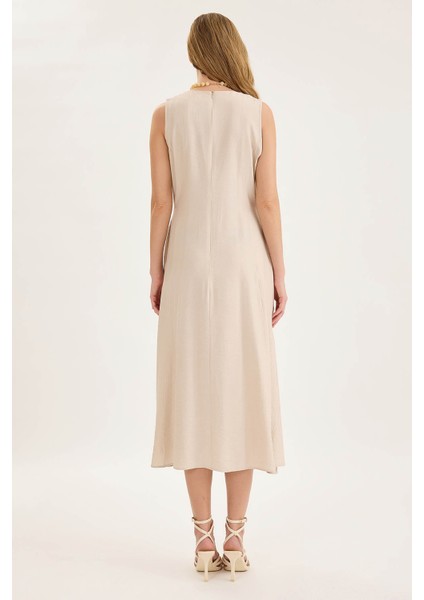 Sıfır Kol Kloş Midi Elbise indirimleri