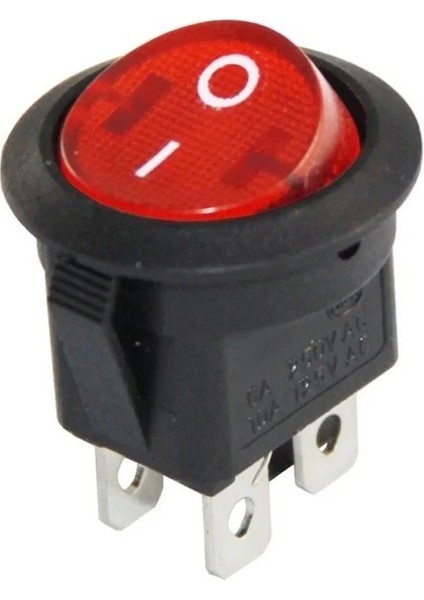 Yuvarlak Işikli Anahtar On-Off 4p (IC-131-4)