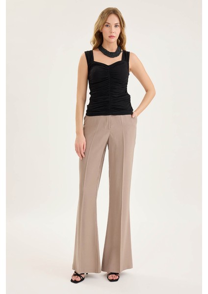 Ispanyol Paça Yüksek Bel Tensel Pantolon fiyatları