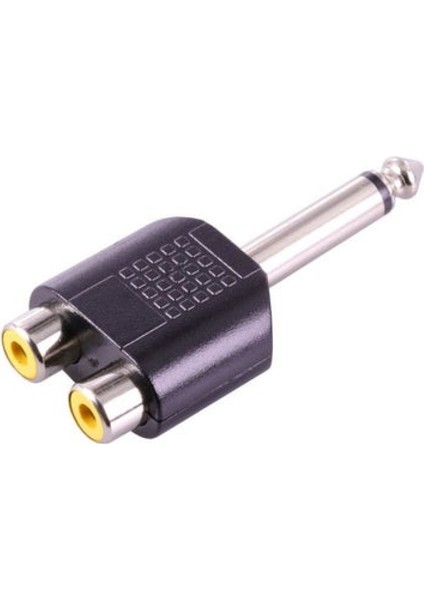 PM-4210 6.3 mm Mo Erkek/2 Rca Di̇şi̇ Çevi̇ri̇ci̇ Jack